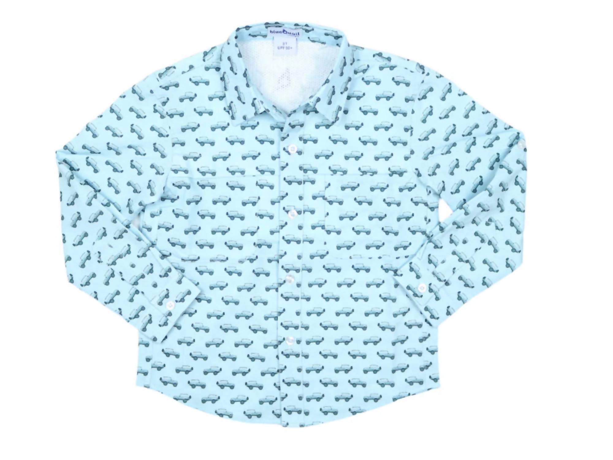 Blue Quail Clothing Co. Boys' Scout Long Sleeve Shirt in blue - kids' shirt