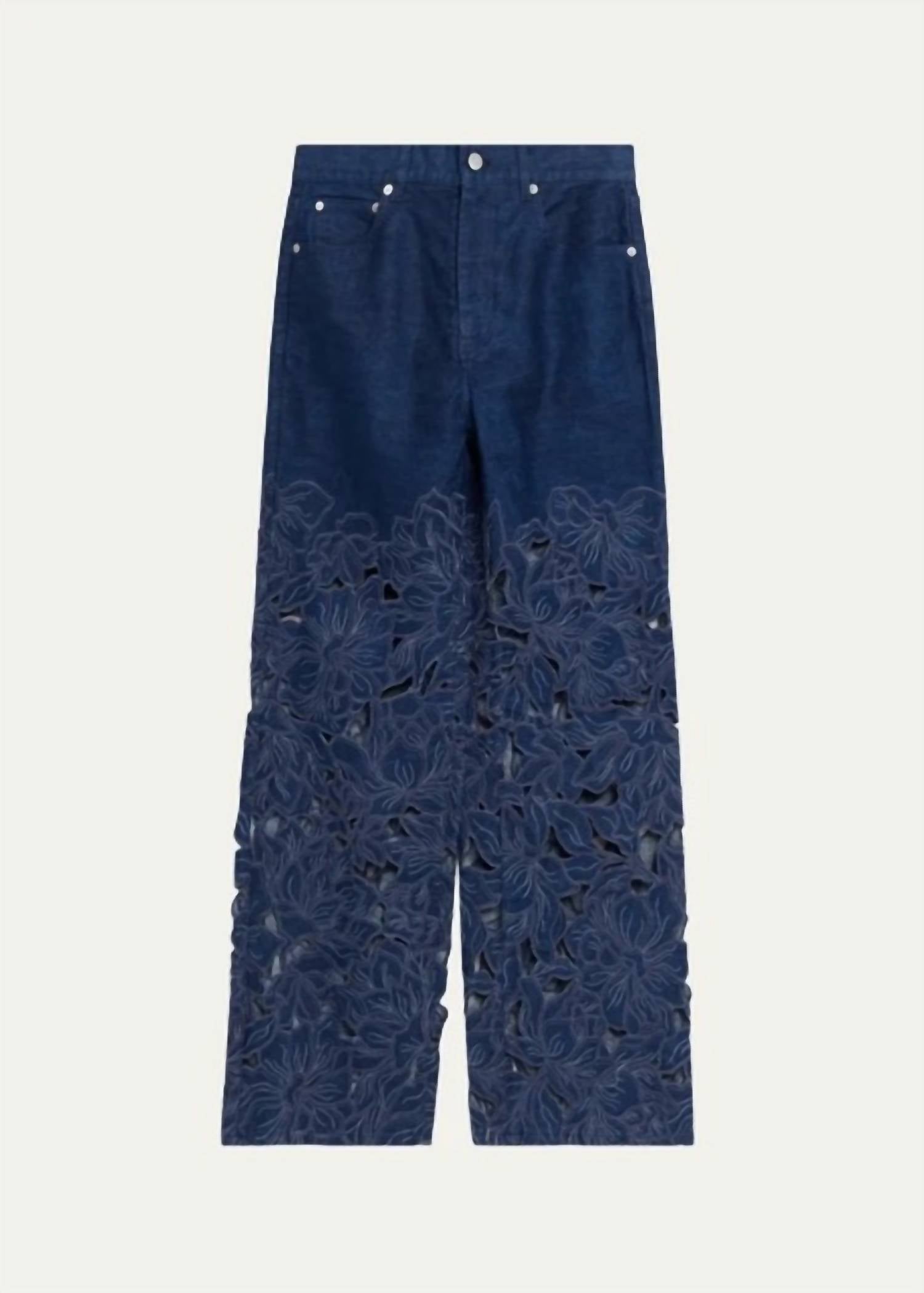 Simkhai - Betty Embroidered Straight Leg Jeans