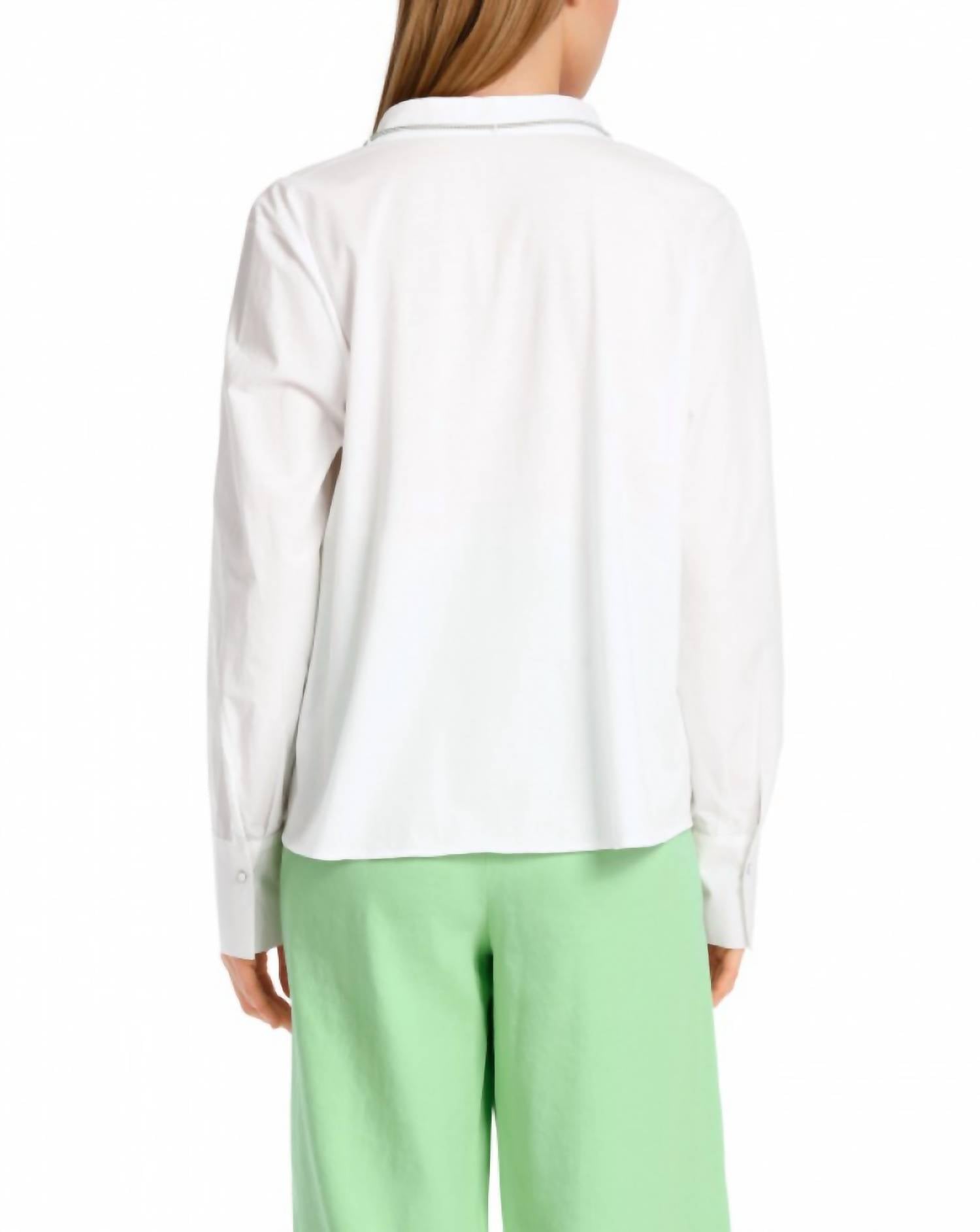 Marc Cain - V-neck Beaded Print Blouse