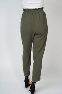 White Birch - High Waisted Solid Woven Pant