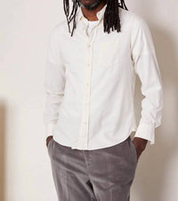 Officine Générale Lipp Cotton Corduroy Shirt in ecru - men's shirt