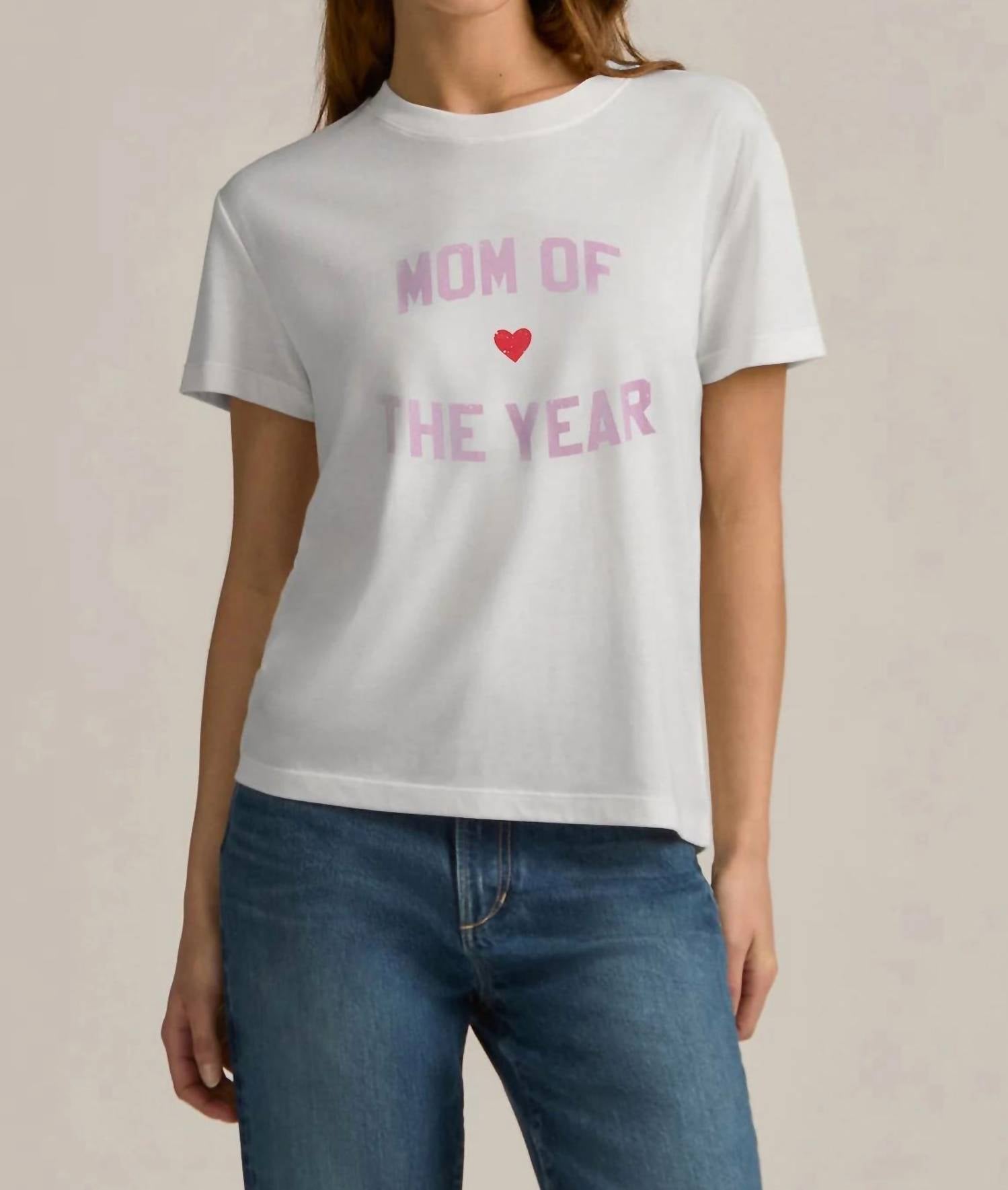 Favorite Daughter Mom Of The Year Tee in white wisteria - women's t-shirt