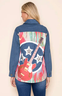 Wonderful & Young - Guitar & Star Suede Jacket