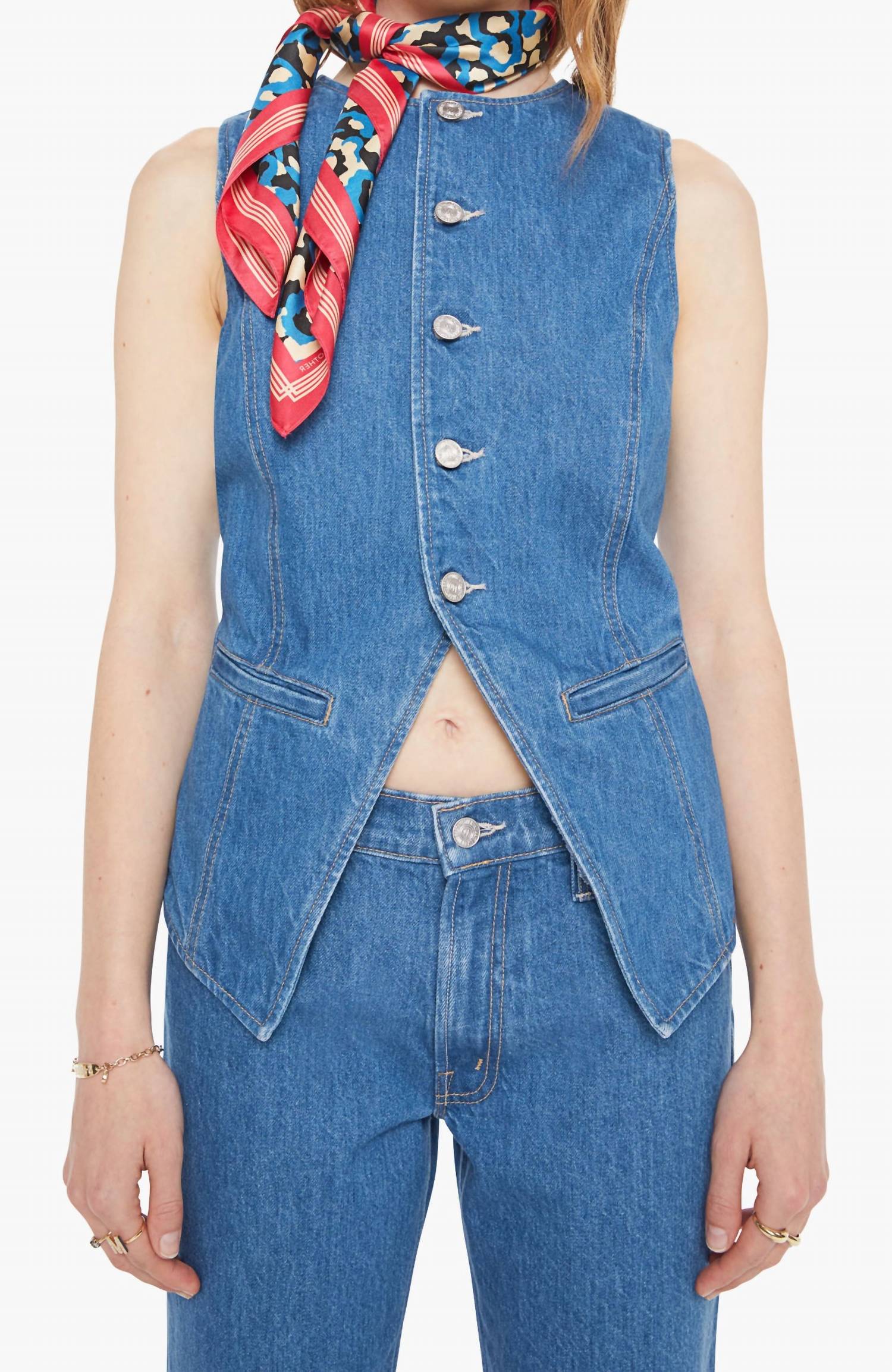 Mother The Vested Interest Vest in scoot this way - women's jacket - view 5