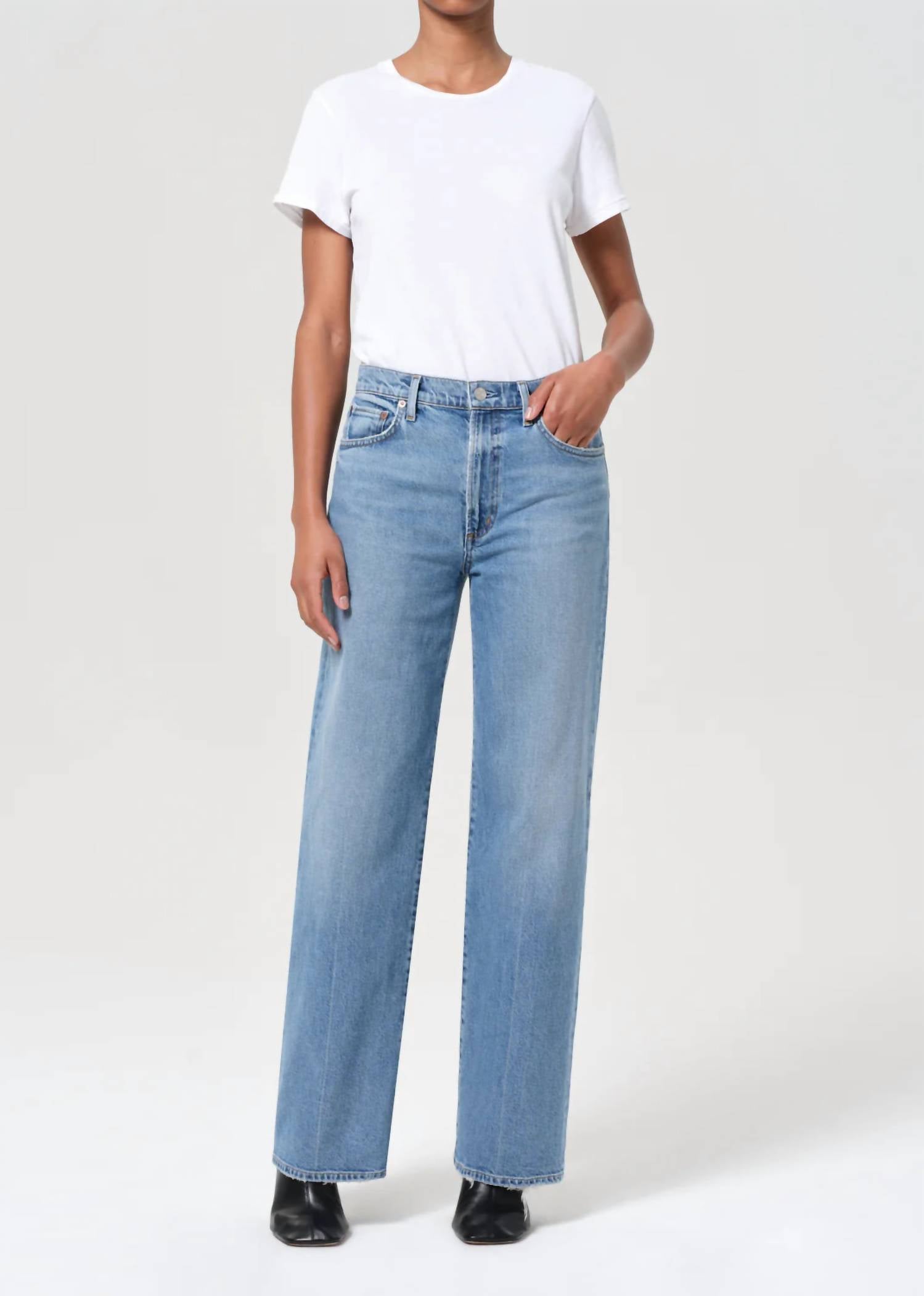 Agolde - Harper Mid Rise Straight Jeans