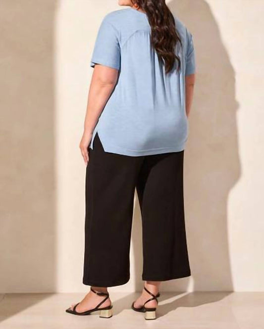 Tribal - Short-sleeve Crewneck Top - Plus