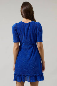 Sugarlips - Kira Marly Shimmer Daisie Wrap Mini Dress