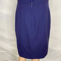 Givenchy Women's Wool Twill Pencil Skirt in marine blue - women's skirt - detail view