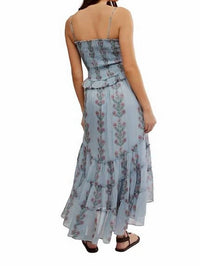 Free People Alejandra Midi Dress in soft blue - women's dress - alternate view