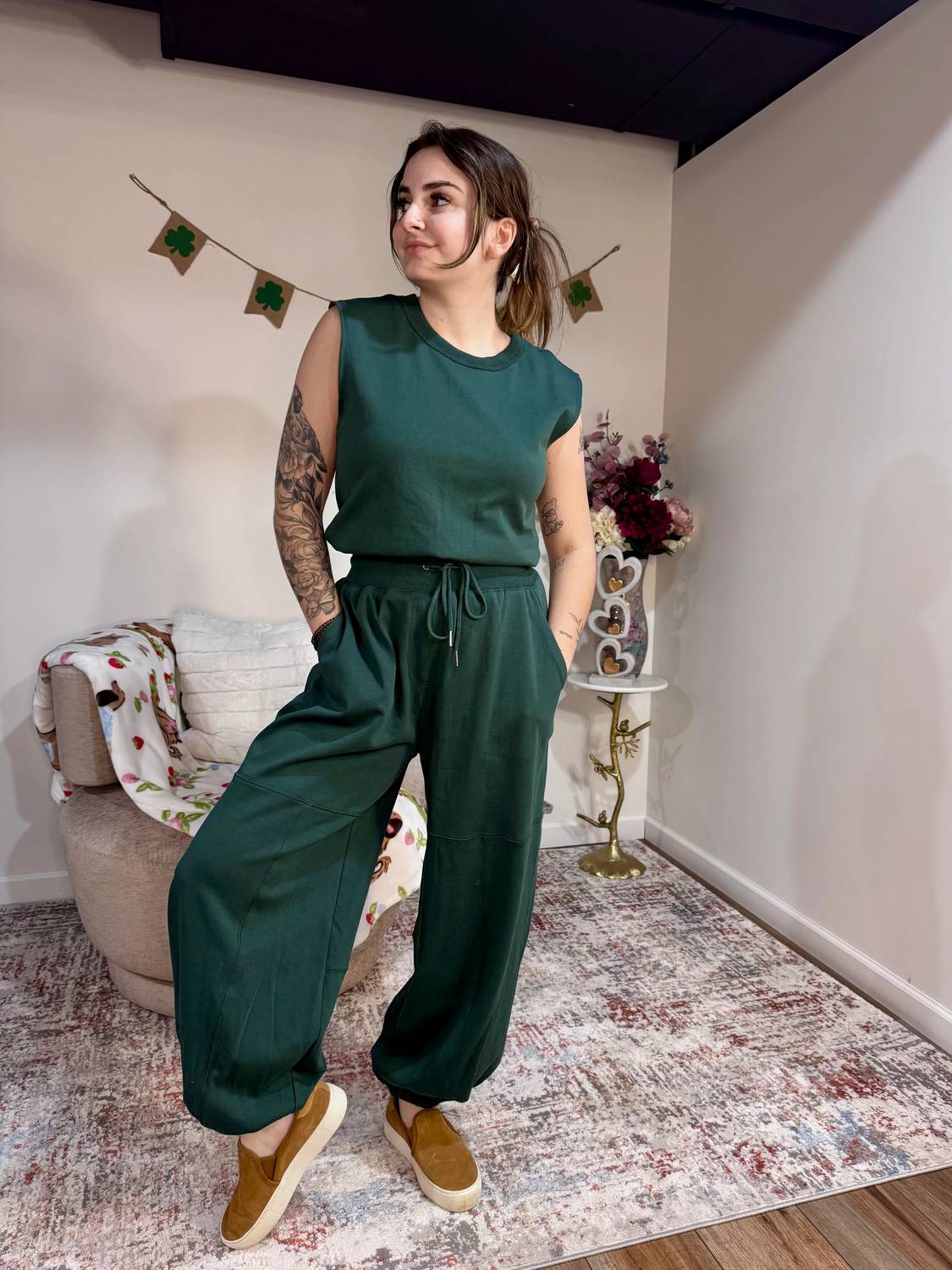Bluivy - Nikki Sleeveless Drawstring Waist Jumpsuit