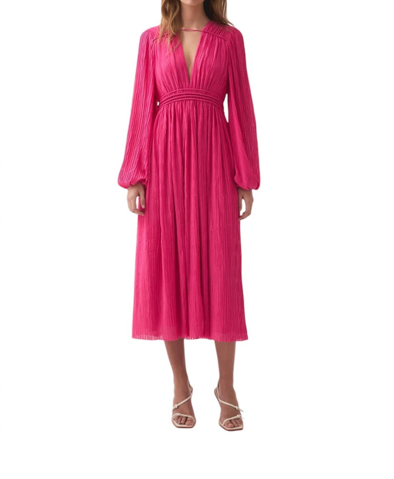 Aje. - Genevieve Pleated Midi Dress