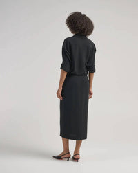 Lafayette 148 - Long Sleeve Convertible Maxi Dress