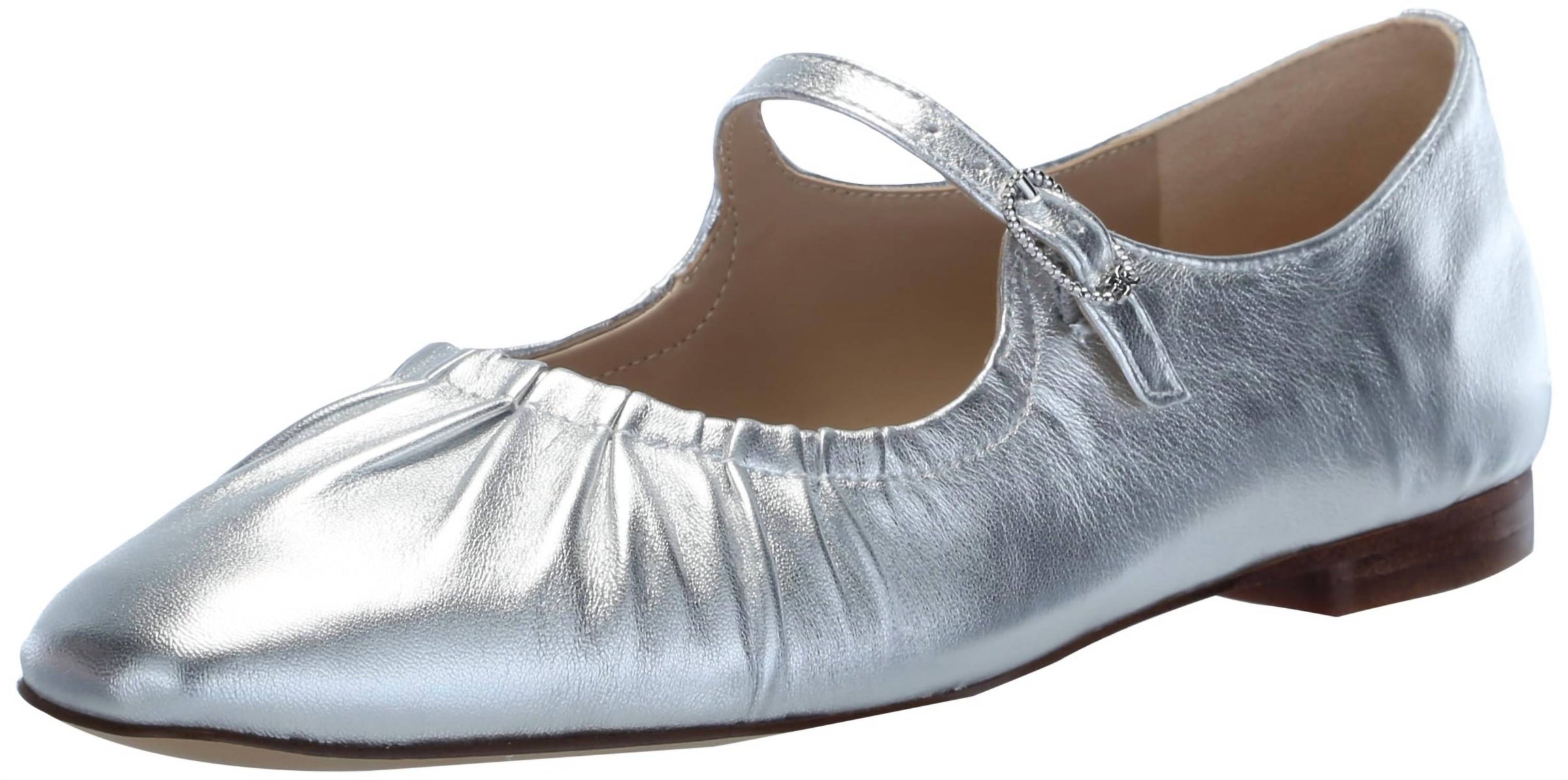 Sam Edelman Women's Micah Mary Jane Flat in soft silver - women's flats