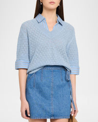 Tanya Taylor - Esme Pointelle Knit Top
