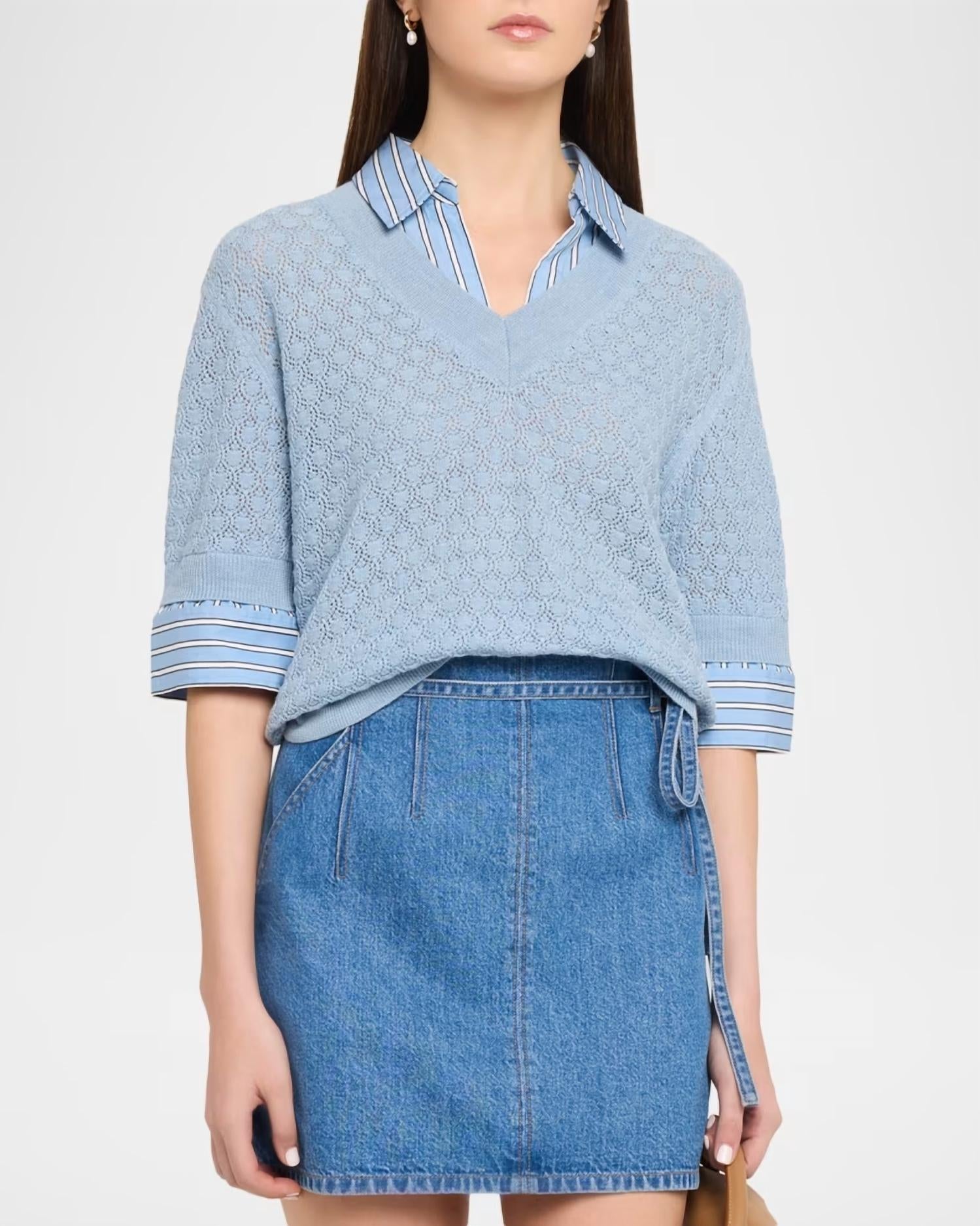 Tanya Taylor - Esme Pointelle Knit Top