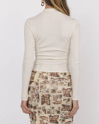 SAGE THE LABEL Vindicator Top in ivory - women's sweater - alternate view