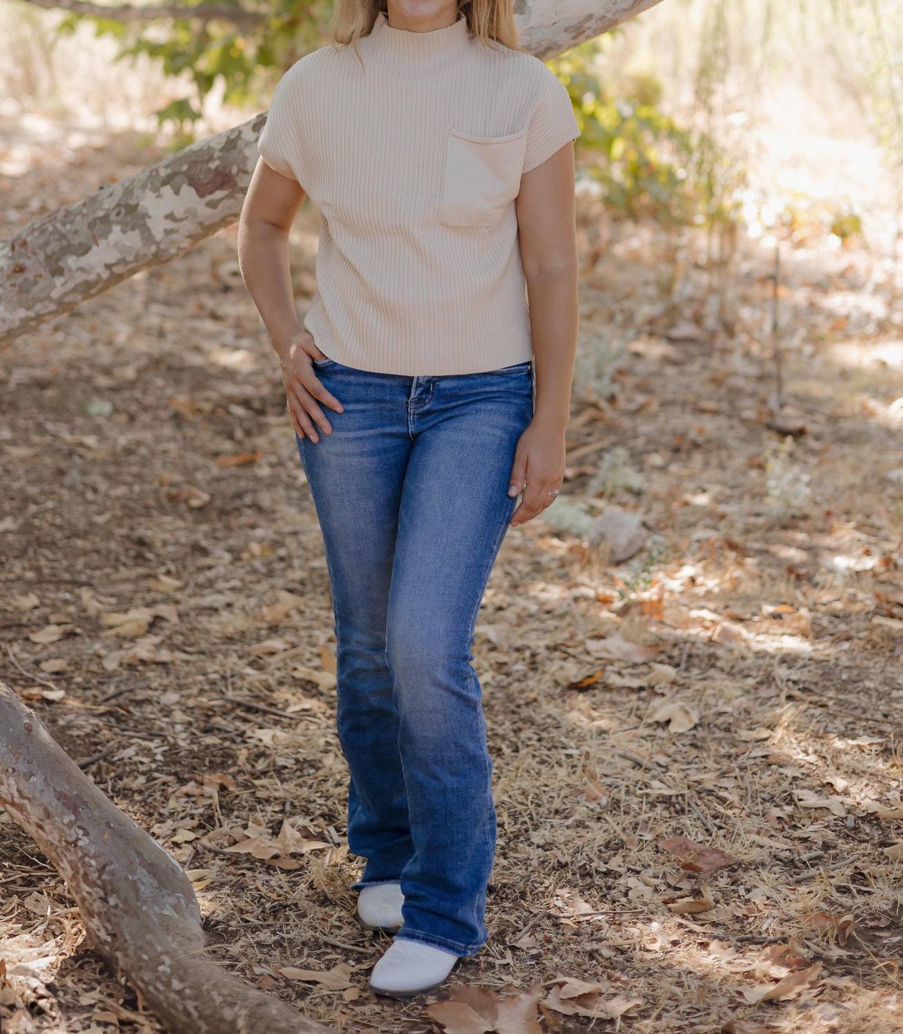 Threaded Pear - Lindsey Mock Neck Sweater