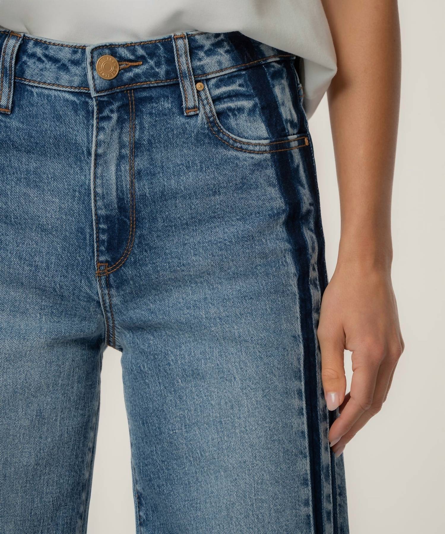 KUT FROM THE KLOTH Sienna High Rise Straight Leg Jeans in brilliantly - women's jeans - view 4