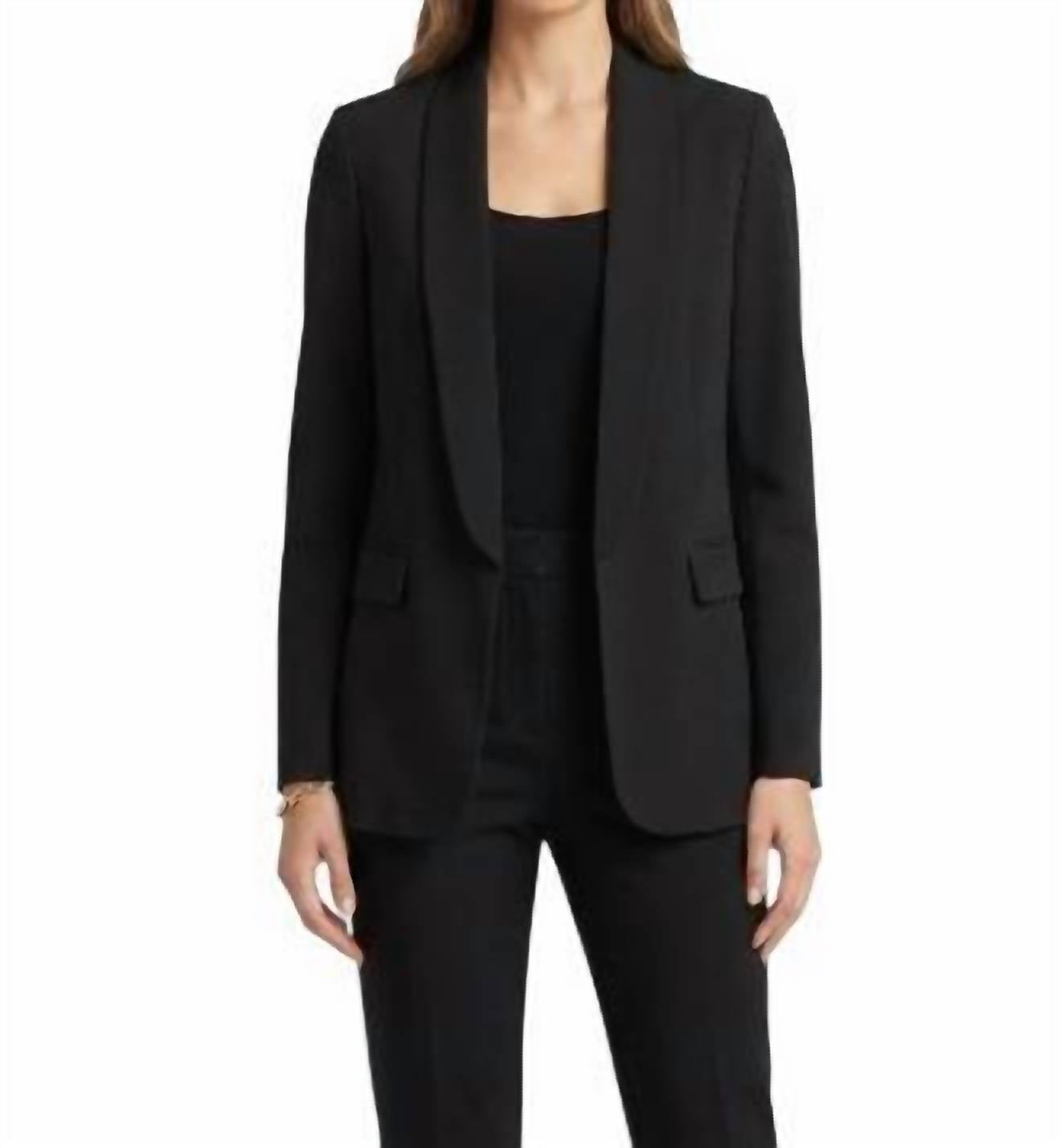 Venti6 - Slim Blazer Suit Jacket With Flap Pockets