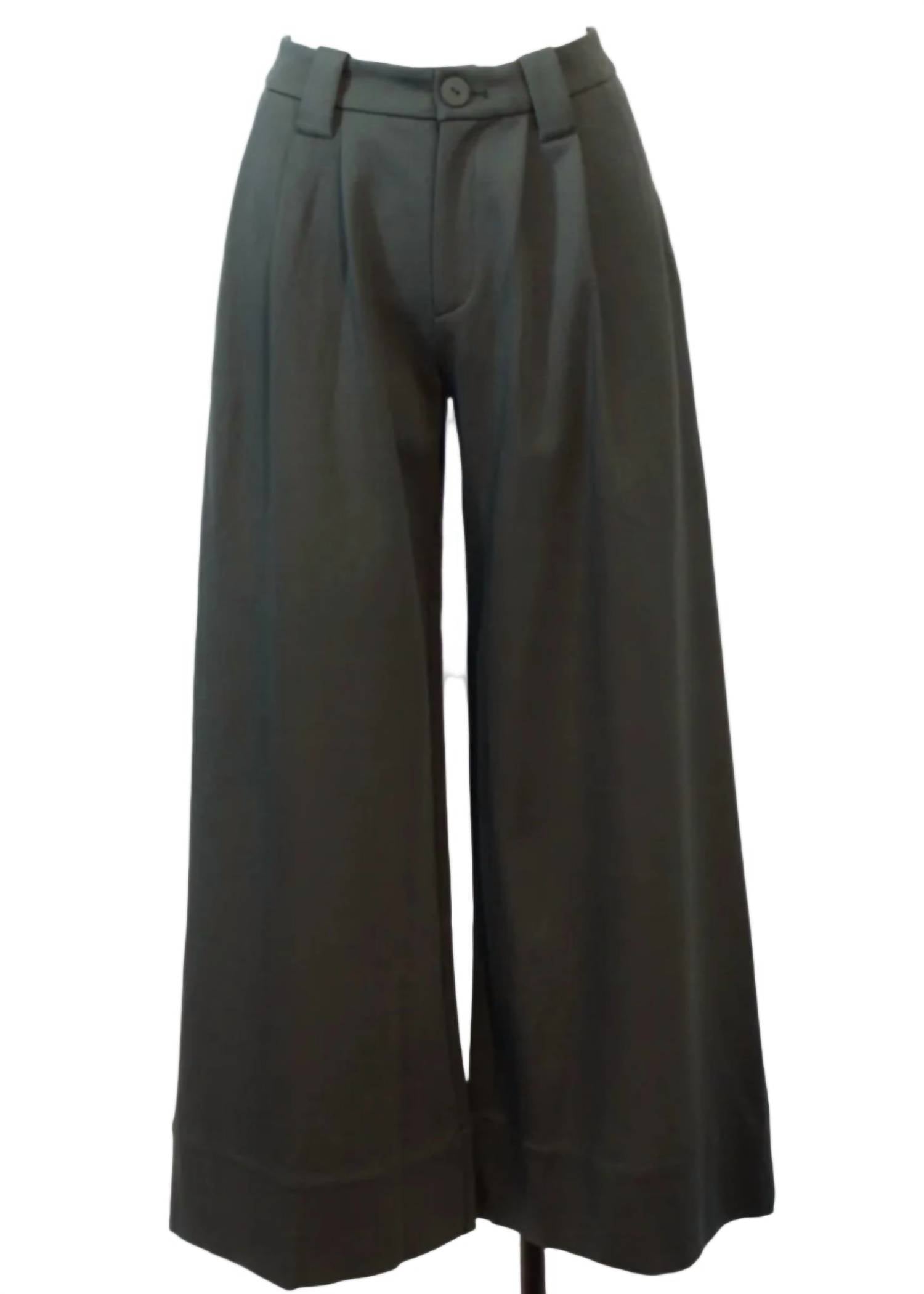 SKFK Nia Trouser in dark green - women's pants - view 4