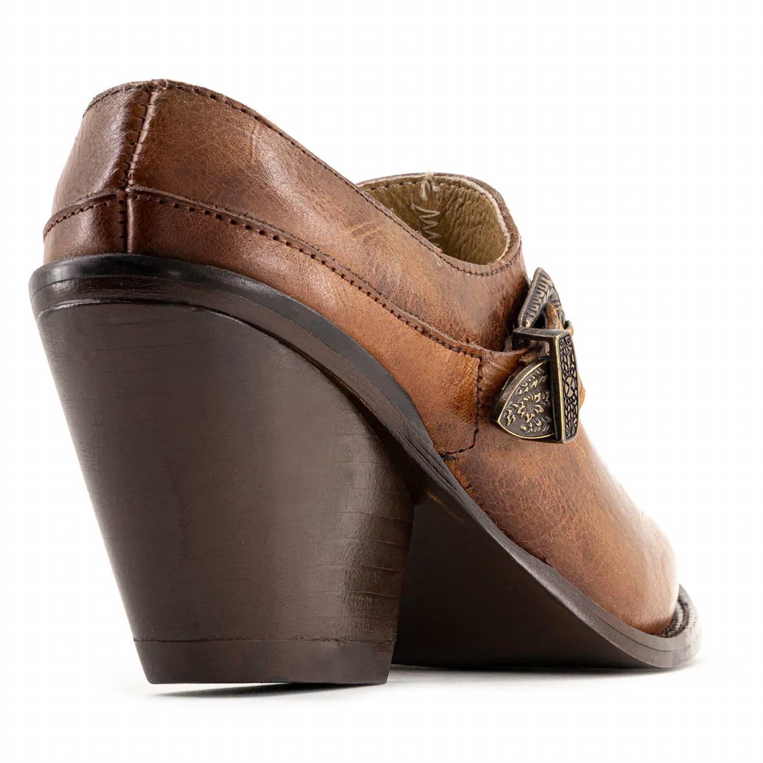 Forastero - Women's Leather Western Heeled Loafer