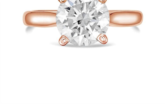 Diana M Jewels - Lab-grown Round-cut Diamond Solitaire Ring With Four-prong Setting - 5.00 Ct