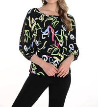 Frank Lyman - Abstract Print Top