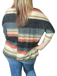 Honeyme - Fall Between the Lines Boxy Top