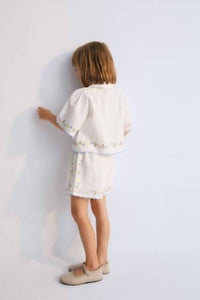 The New Society Girls Hermione Short in coconut - kids' shorts - detail view