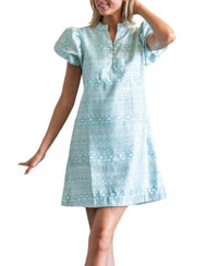 Sail To Sable - Button Front Mini Tunic Dress