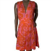 Bindu Women's Liv V-neck Mini Dress in pink red - women's dress