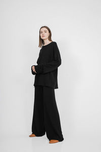 Corinne Collection Mira Tunic in black - women's shirt - alternate view