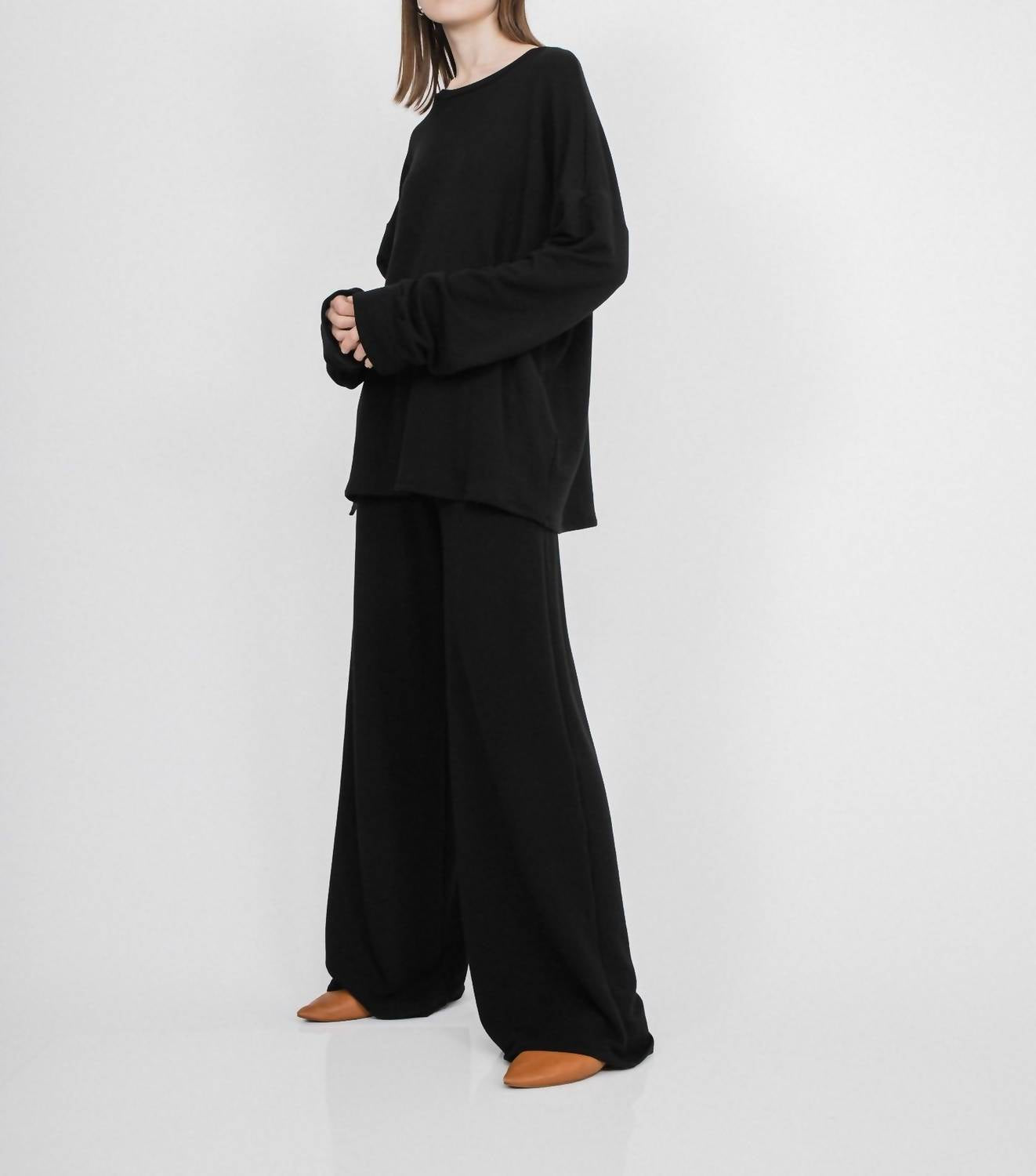 Corinne Collection Mira Tunic in black - women's shirt - detail view