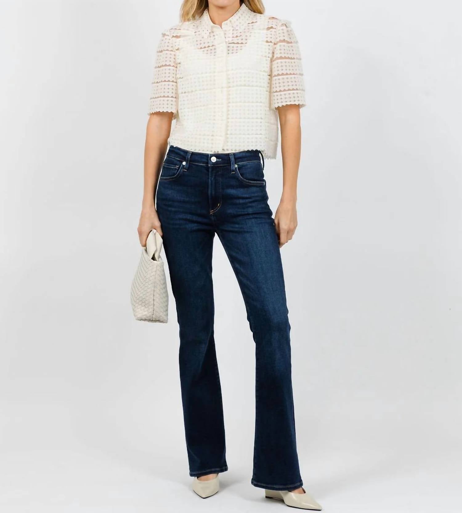 Frame - Lattice Crochet Blouse