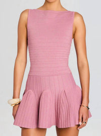 RETROFETE Audrina Knit Dress in metallic rose - women's dress - view 4