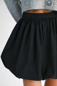 MABLE Afternoon Stroll Bubble Hem Mini Skirt in black - women's skirt - view 4