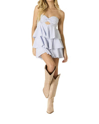 Cotton Candy La - The Marbella Strapless Mini Dress