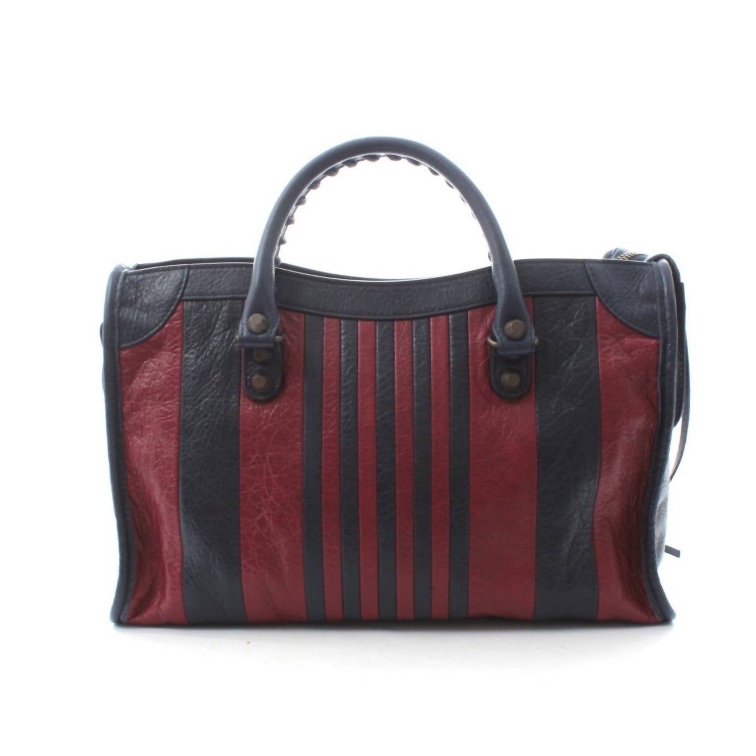 Balenciaga - Women's Classic City Marine Stripe Small Satchel Bag