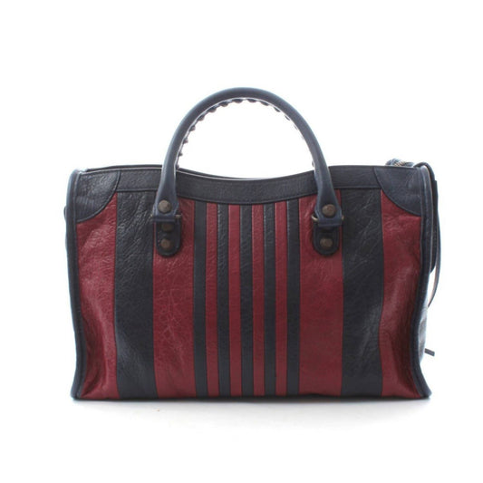 Balenciaga - Women's Classic City Marine Stripe Small Satchel Bag