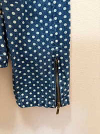 Keren Hart Women's Polka Dot Jacket in denim and white - women's long sleeve top - alternate view