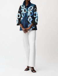 Joseph Ribkoff - Mesh & Satin Soutache Blouse Jacket