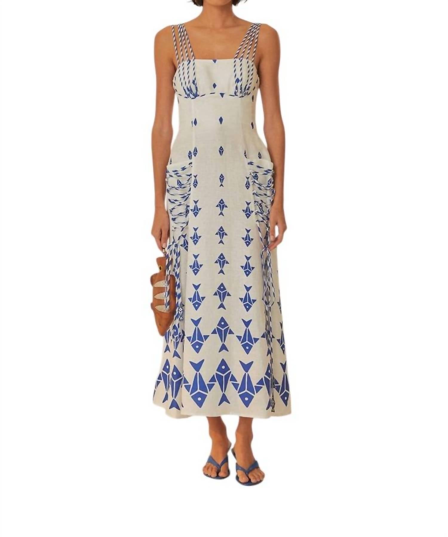 Farm Rio - Graphic Fishes Maxi Dress
