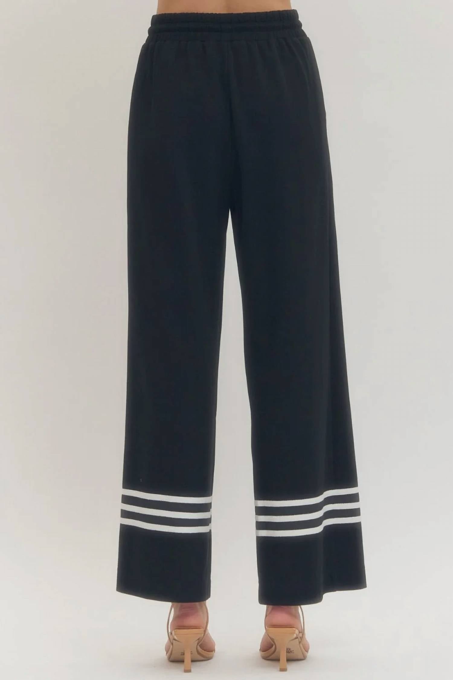 Entro - Trim Wide-Leg Pants