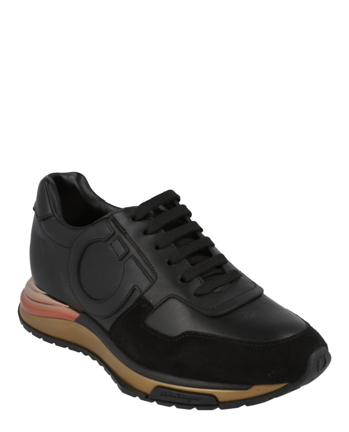 Salvatore Ferragamo Men's Brooklyn Low-top Sneakers in black 1 - men's sneaker