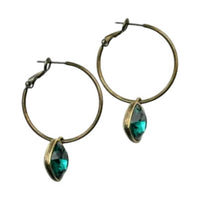 Pink Panache - Women's Hoop Earrings With Crystal