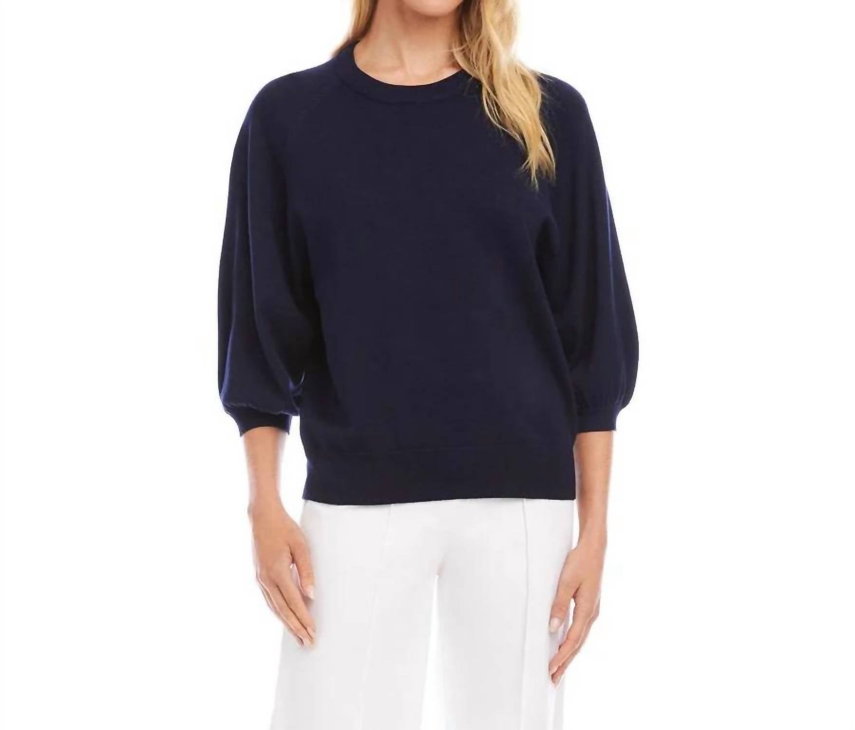Karen Kane - Puff Sleeve Raglan Sweater