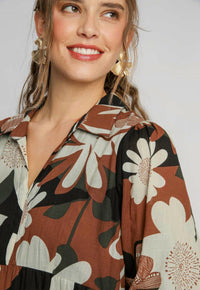 Umgee - Floral Abstract Dress