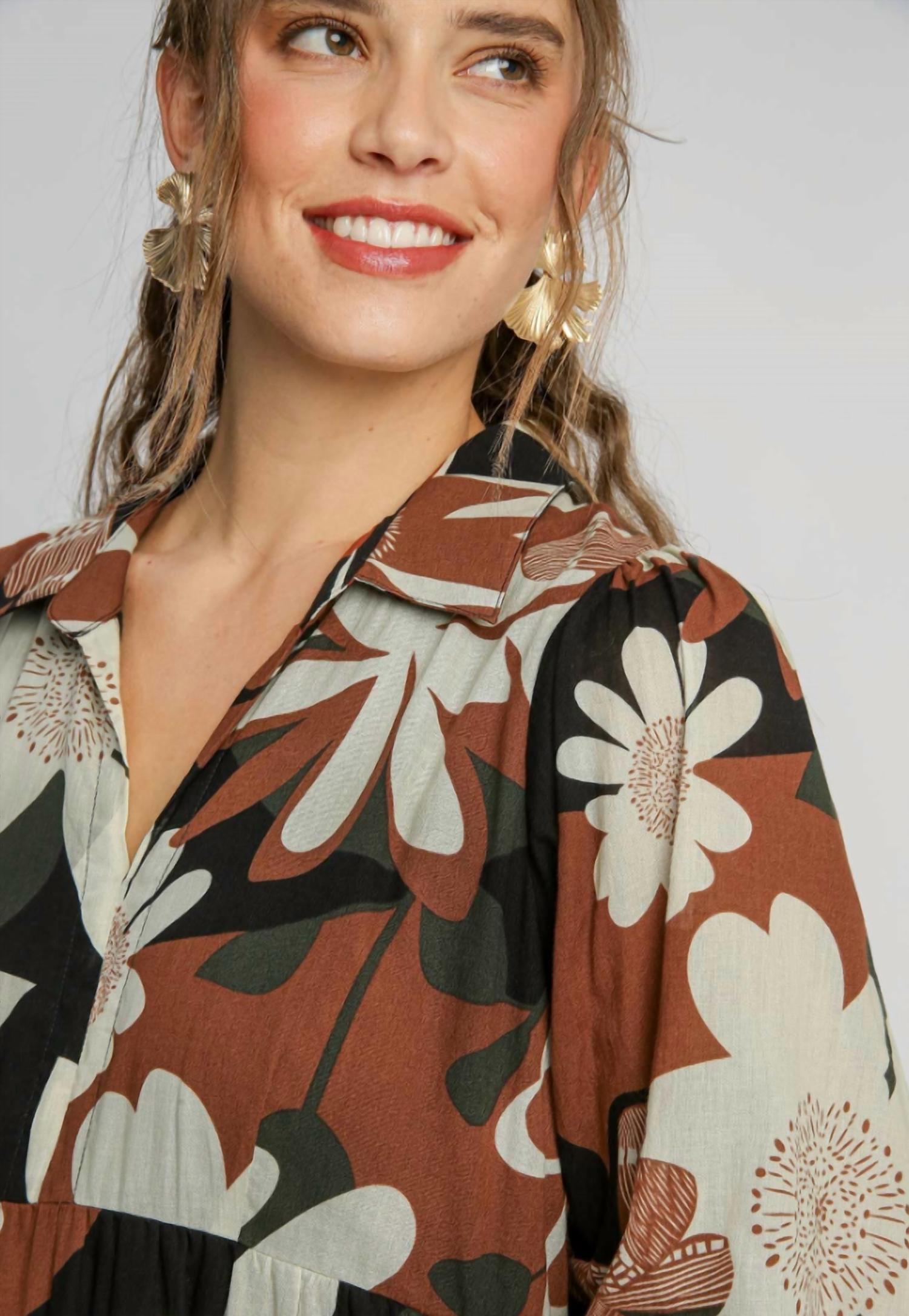 Umgee - Floral Abstract Dress