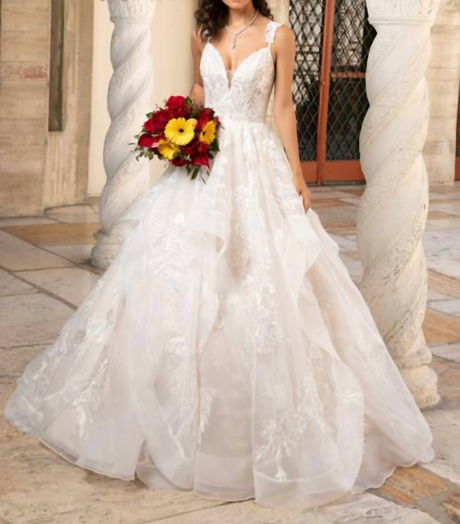 Kitty Chen Couture - Tara V-neck Ball Gown