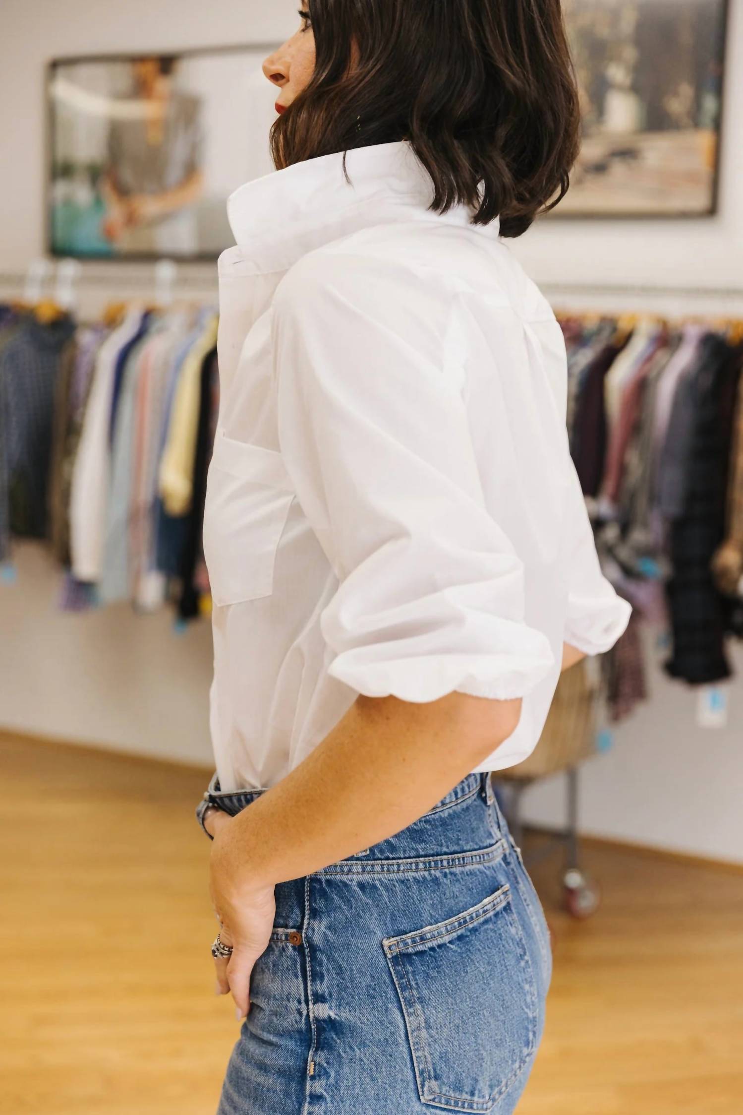 Shop Kmj - Meeghan Puff Sleeve Shirt